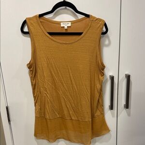Kim & Cami Mustard Sleeveless Tank Top